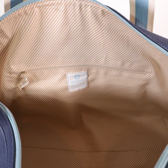 Spartina 449 Armada Travel Duffle Bag - Navy Blue Stripe - NWT - Picture 7 of 8